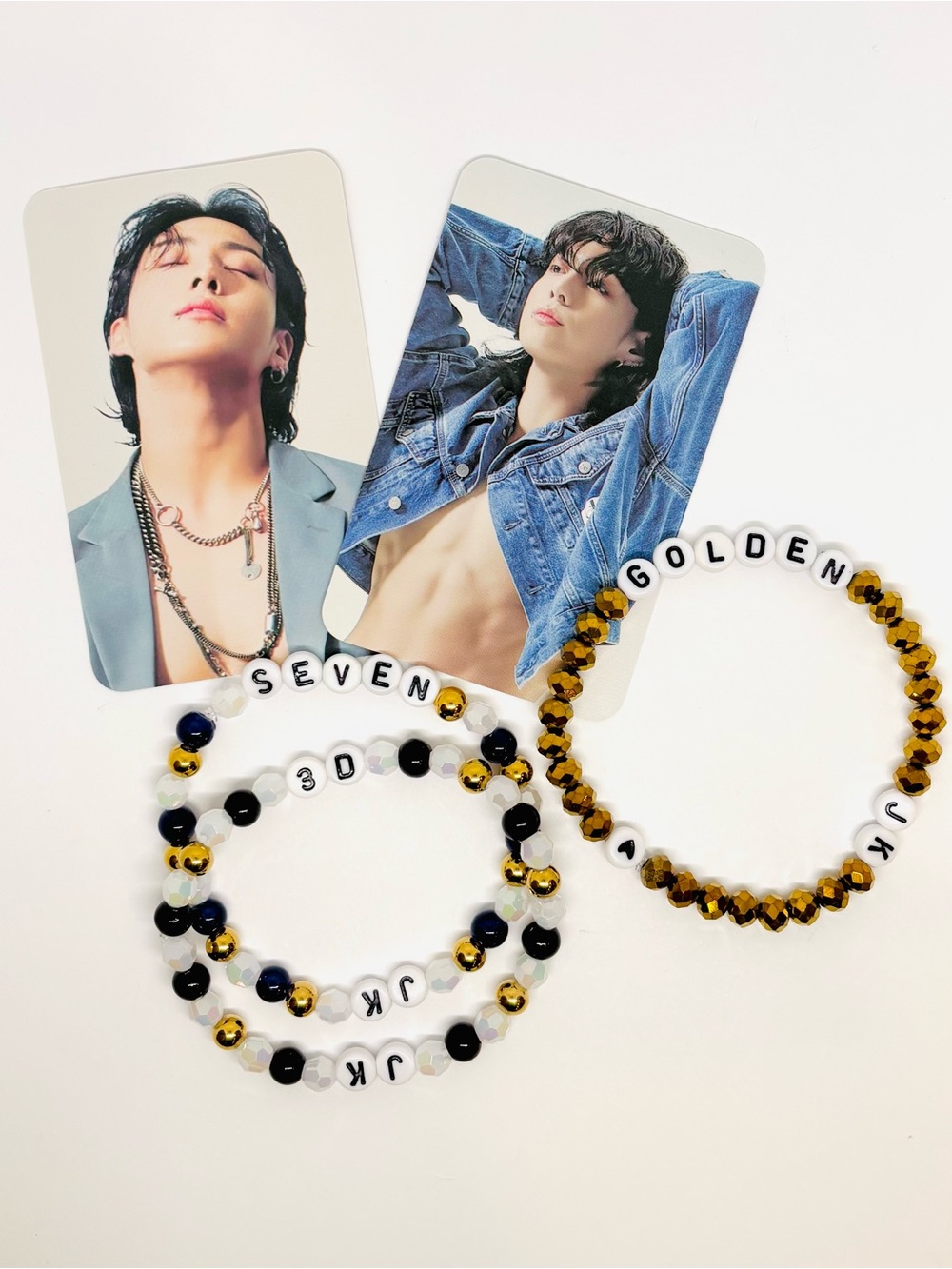 (5pcs) BTS JUNGKOOK BIAS PHOTOCARD BRACELET BUNDLE